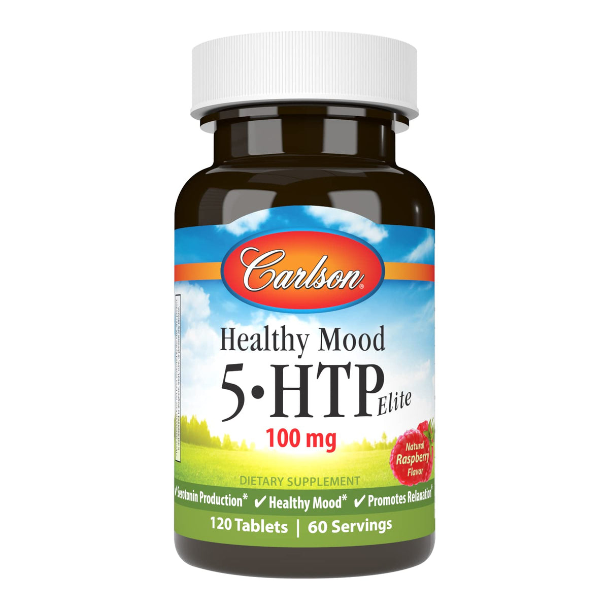 Carlson Healthy Mood 5-HTP Elite bottle front view