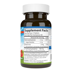 Label highlighting 100 mg 5-HTP per serving