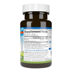 Close-up of a single Vitamin K2 MK-7 softgel capsule (45 mcg)