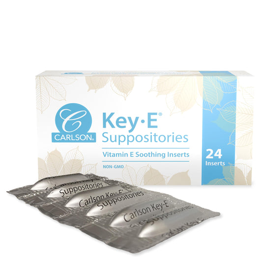 Carlson Key-E Suppositories packaging front