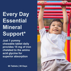 Strawberry flavor chewable iron tablet for kids