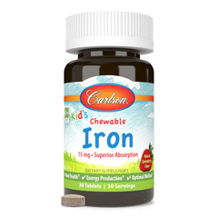Pack of 2 bottles of Carlson Kid's Chewable Iron