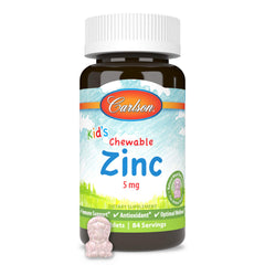 Nutrition facts panel of Carlson zinc supplement