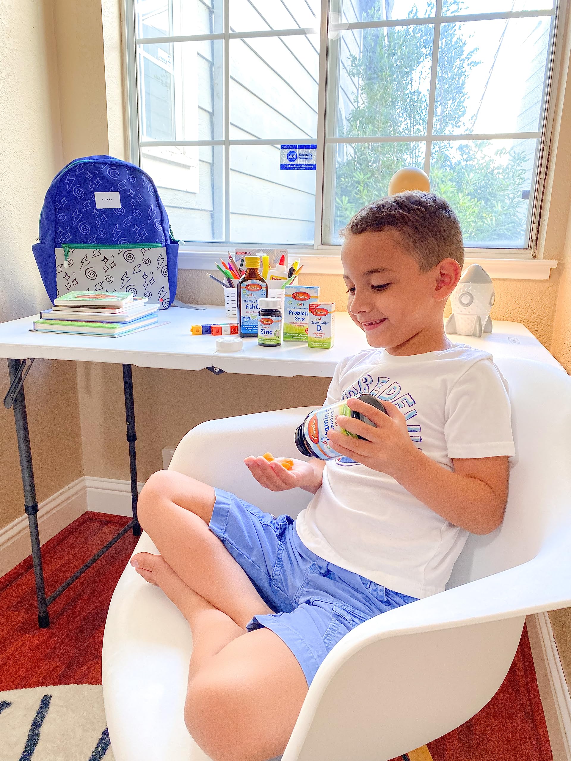 Zinc chewable tablet close-up with berry flavor for children