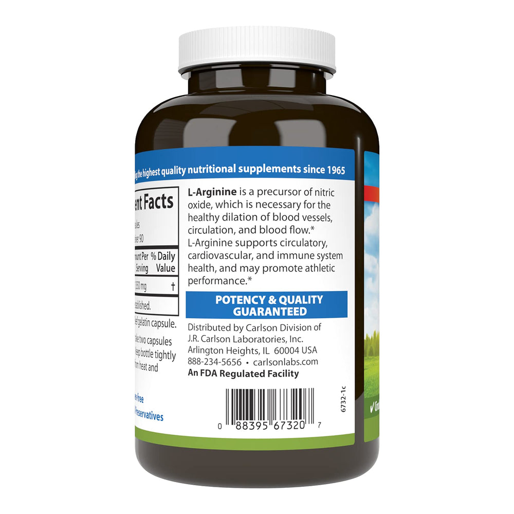 Graphic depicting nitric oxide support from L-Arginine