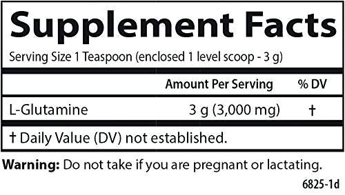 Carlson L-Glutamine powder label close-up