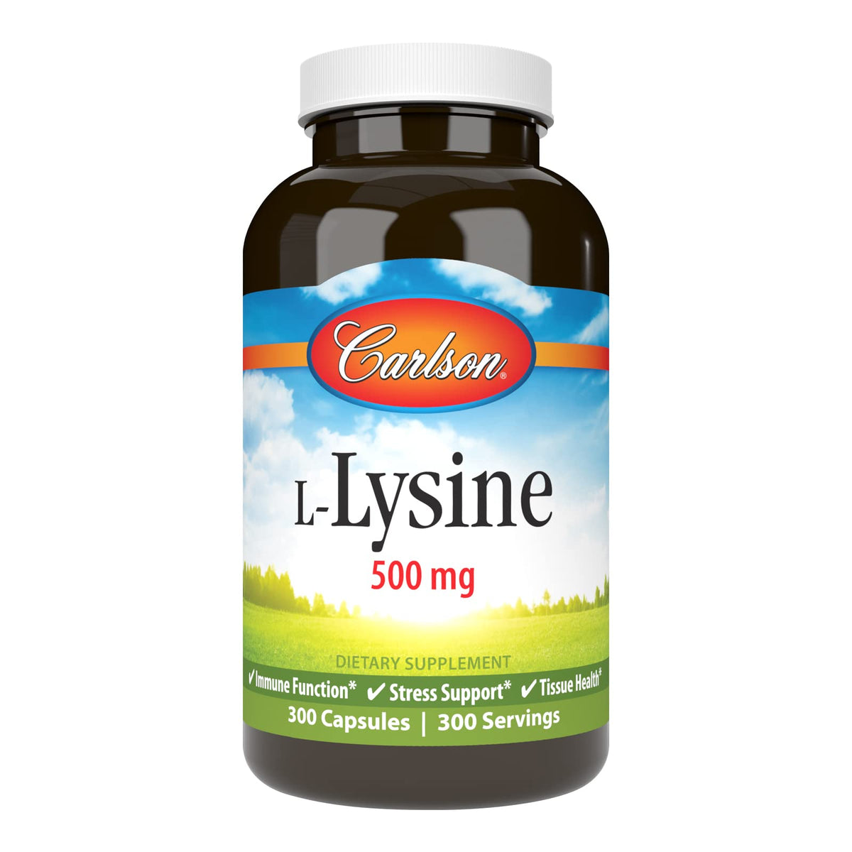Carlson L-Lysine 500 mg capsules bottle