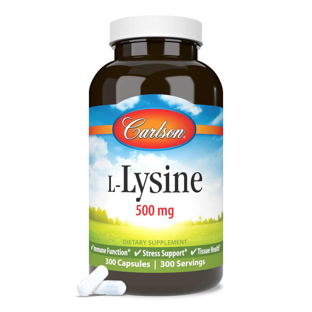 Supplement facts panel for Carlson L-Lysine 500 mg