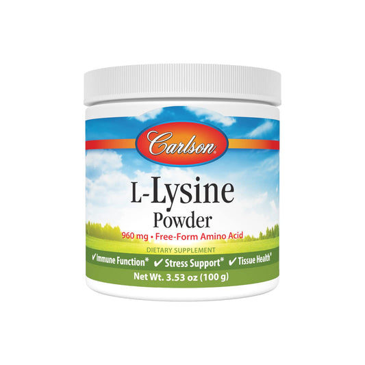 Carlson L-Lysine Powder bottle with label