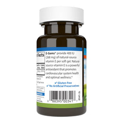Carlson Labs E-Gems Vitamin E 400 IU bottle with label detail