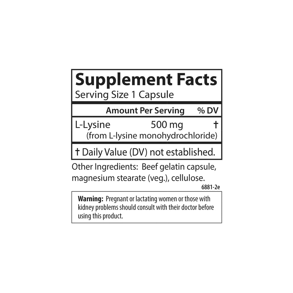 Carlson Labs logo on L-Lysine bottle