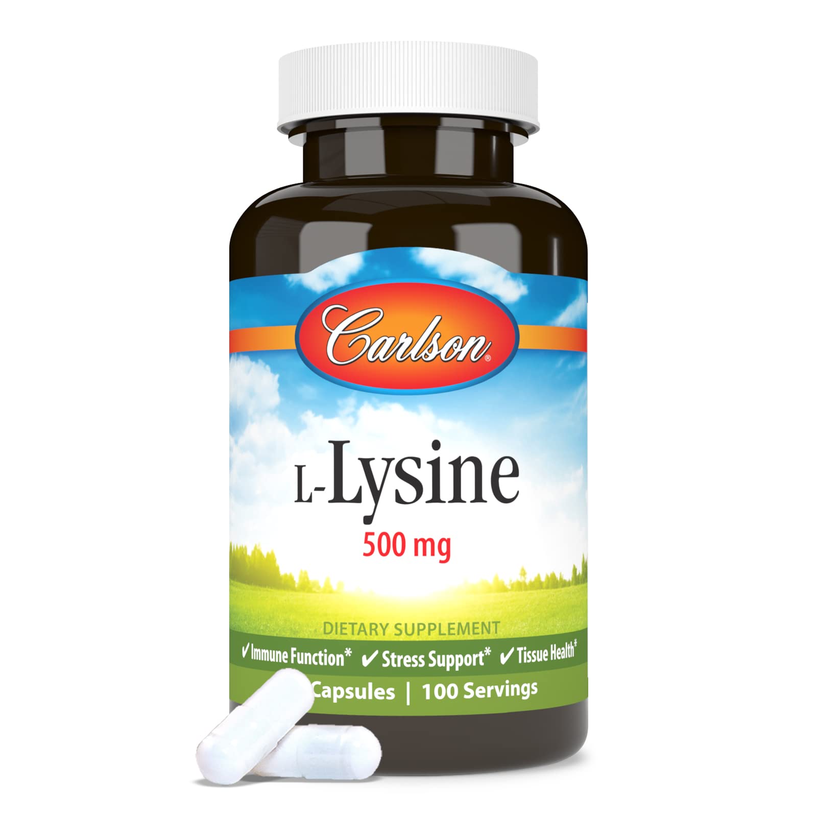Multiple Carlson L-Lysine bottles together