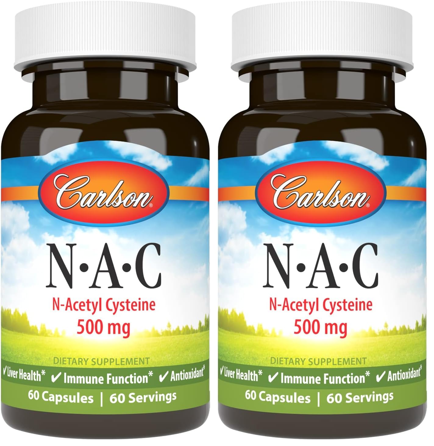 Carlson Labs NAC 500mg bottle front view