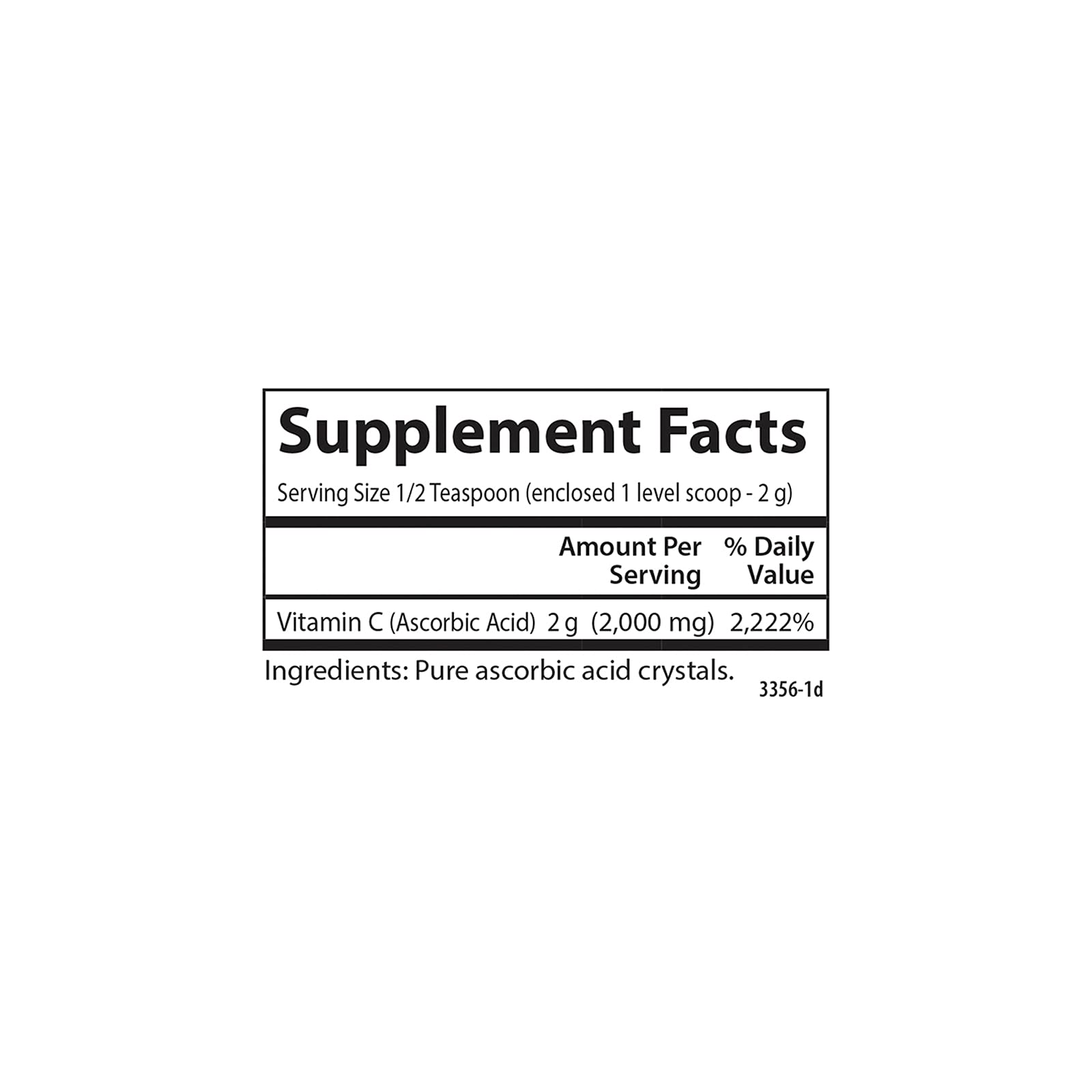 Non-GMO Vitamin C crystals