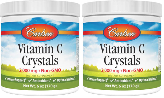 Carlson Labs Non-GMO Vitamin C Crystals bottle front view
