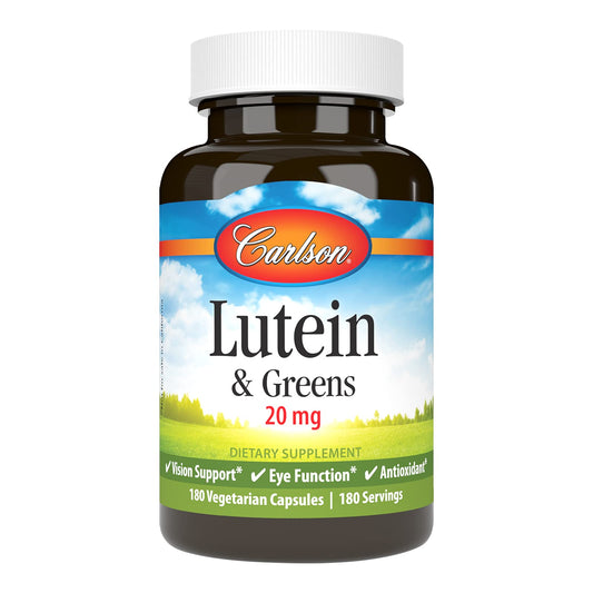 Carlson Lutein & Greens 20 mg vision support hero image