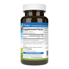 Close-up of Carlson Lycopene 15 mg label