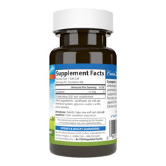 Bottle label for Carlson Lycopene 15 mg Tomato-Free supplement