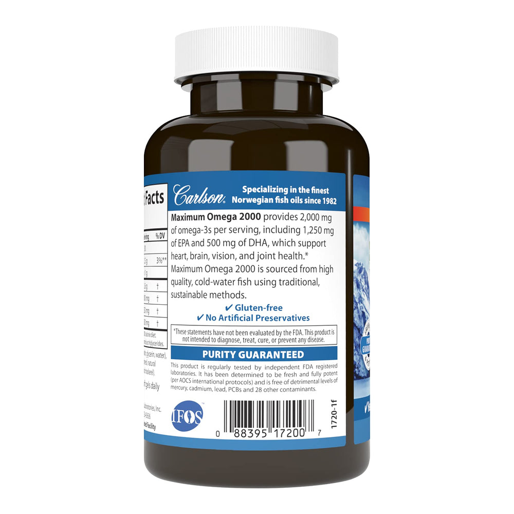 Carlson Maximum Omega 2000 bottle label
