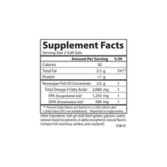 Omega-3 per serving information on the label