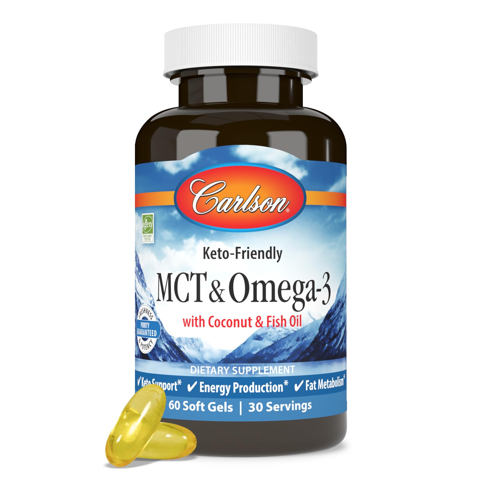 Branding and packaging of Carlson MCT & Omega-3