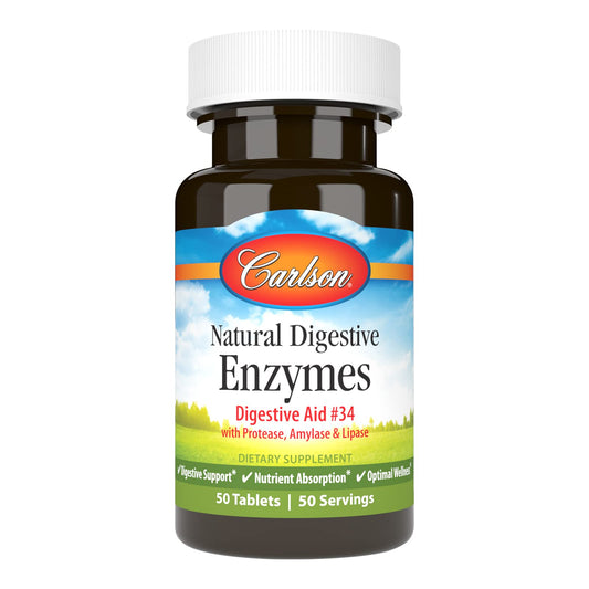 Carlson Natural Digestive Enzymes #34 bottle with 50 tablets