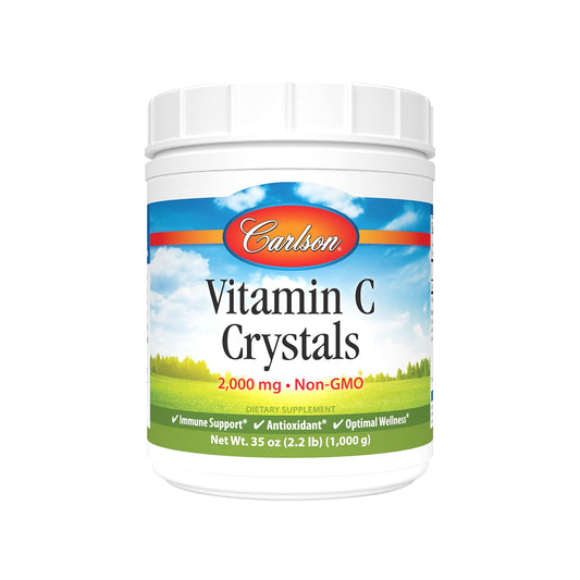 Carlson Non-GMO Vitamin C Crystals 2000 mg powder in 1000 g jar