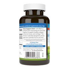 Bottle label highlighting joint function benefits