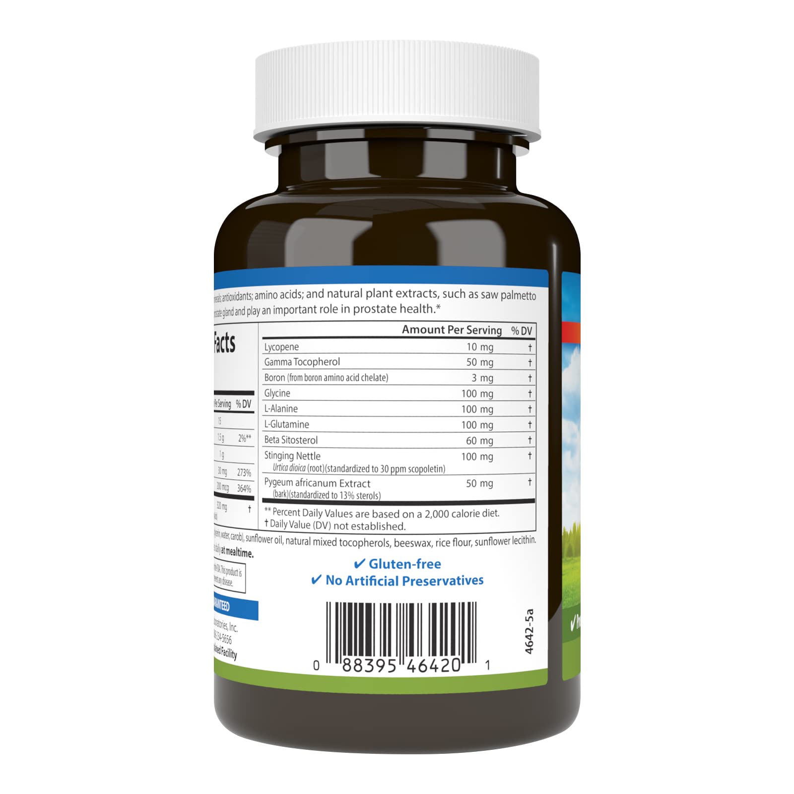 Saw palmetto and stinging nettle on packaging