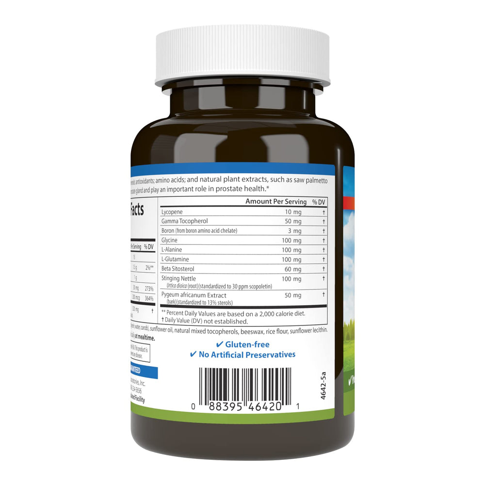 Saw palmetto and stinging nettle on packaging