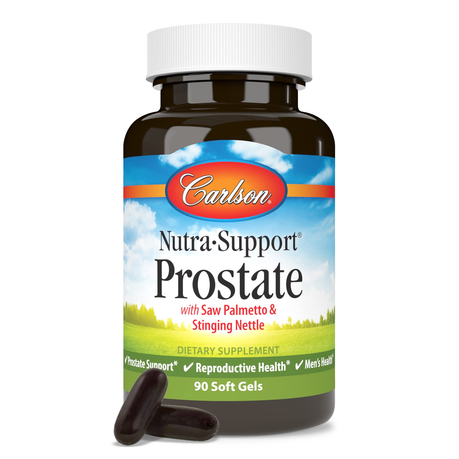 90 softgels visible in the bottle