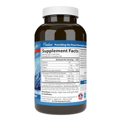 Close-up of Carlson Omega-3 Gems soft gels with smooth texture.