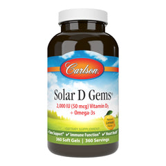 Bottled Carlson Solar D Gems Lemon softgels