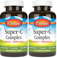 Carlson Super-C Complex hero image showing 100 vegetarian tablets pack 2