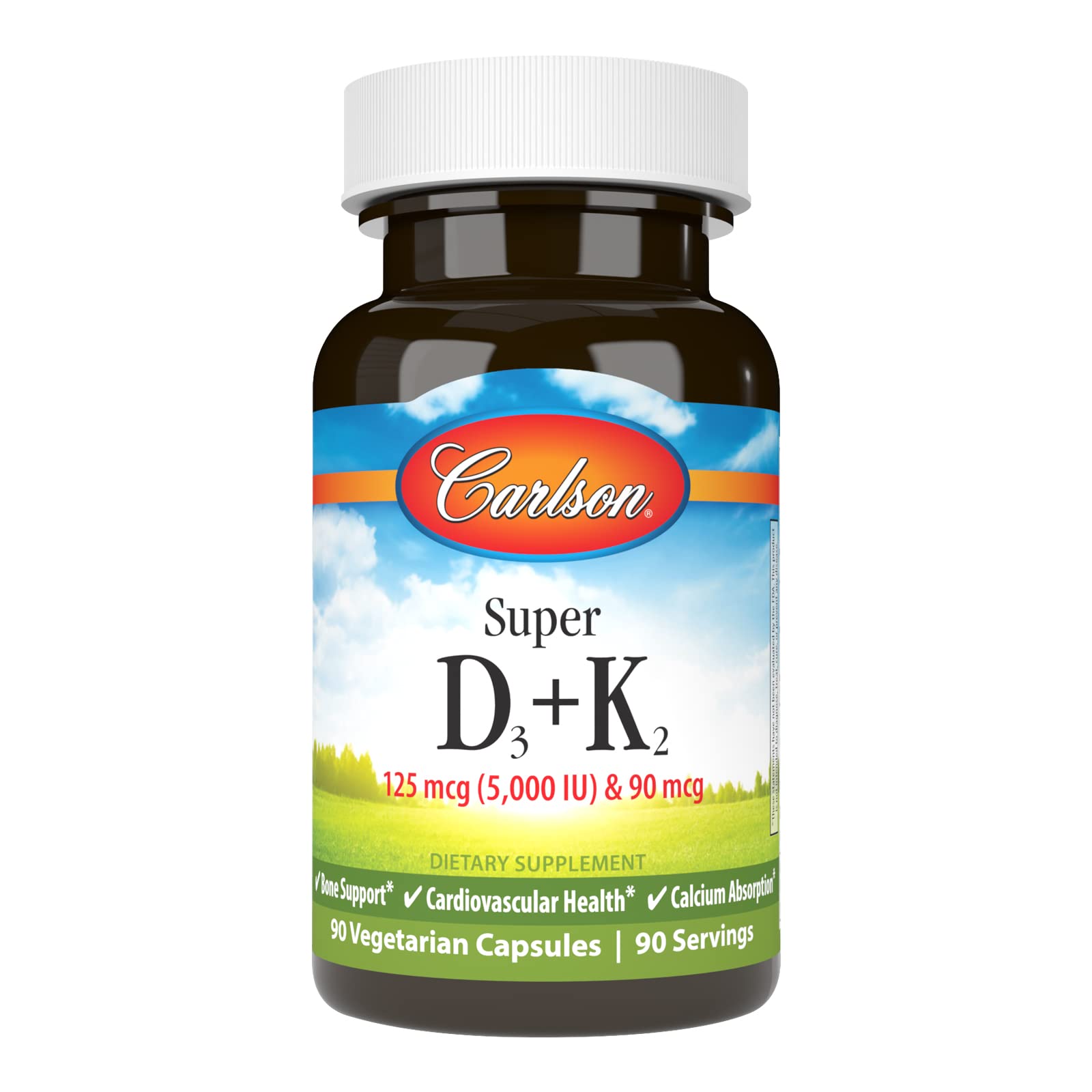 Carlson Super D3 + K2 bottle front