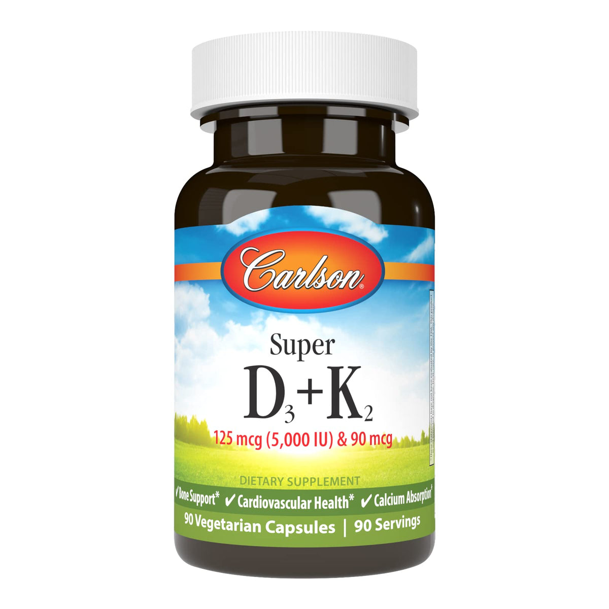 Carlson Super D3 + K2 bottle front
