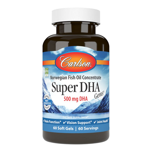 Carlson Super DHA Gems bottle with 60 softgels - hero image