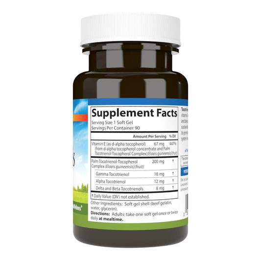 Close-up of Tocotrienols softgels