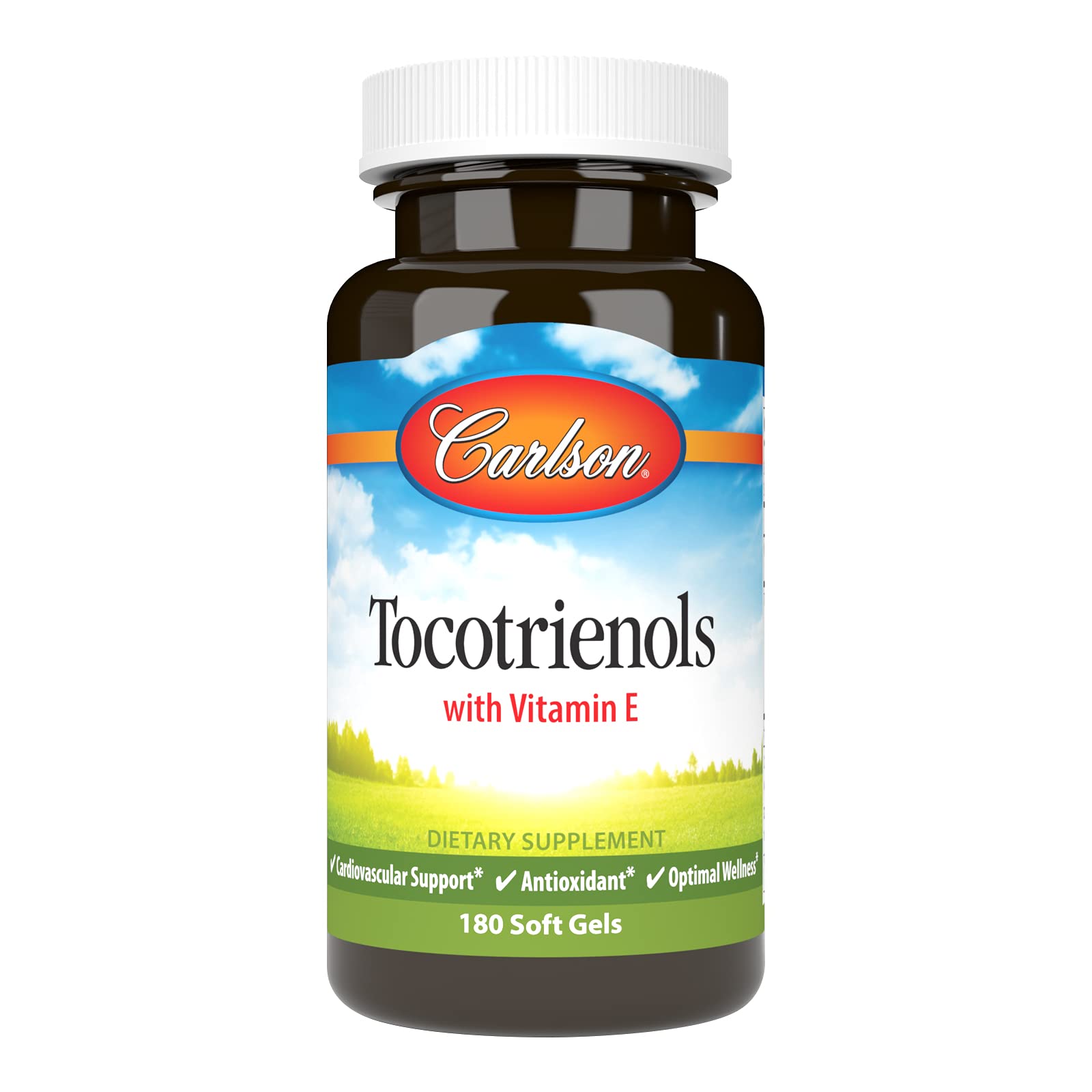 Carlson Tocotrienols Softgels bottle front label