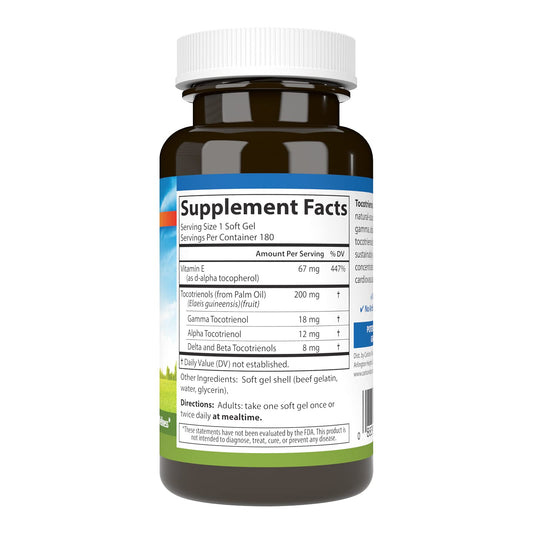 Close-up of Tocotrienols Softgels capsules