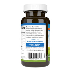 Supplement facts panel for Carlson Tocotrienols Softgels