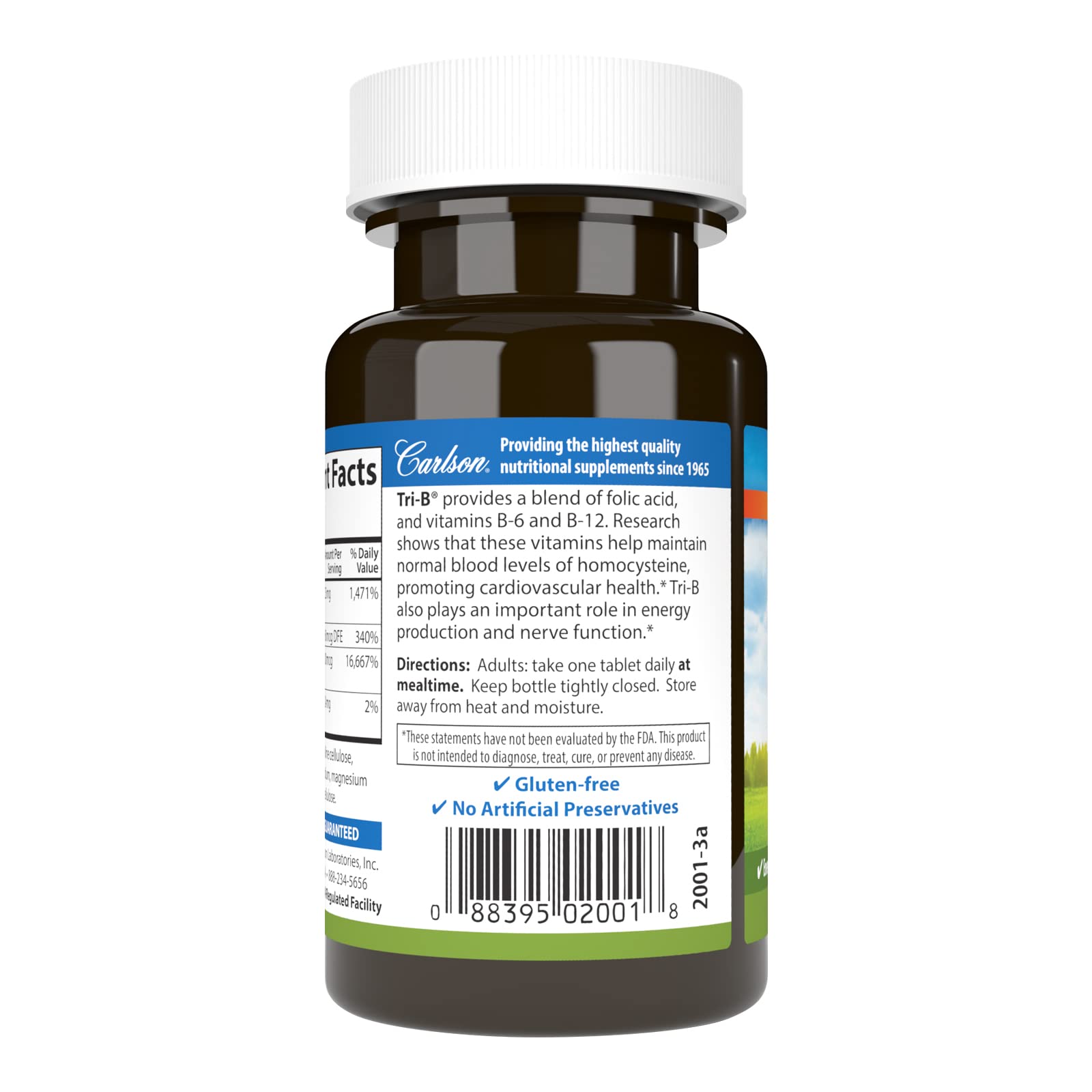 Illustration of B vitamins B6, B12, and folic acid for Tri-B