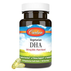 Carlson Vegetarian DHA bottle with cap
