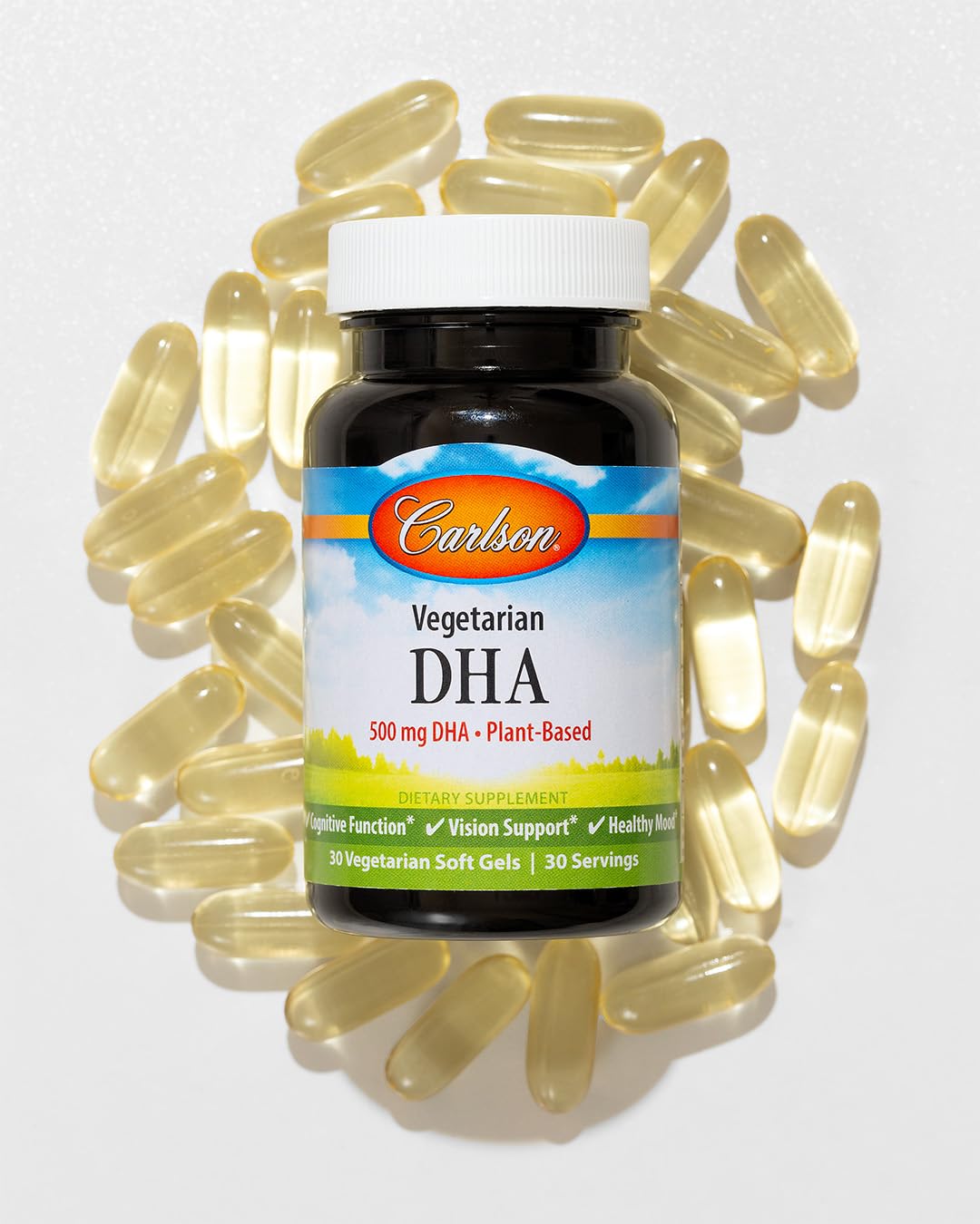 Carlson Vegetarian DHA product display on white background