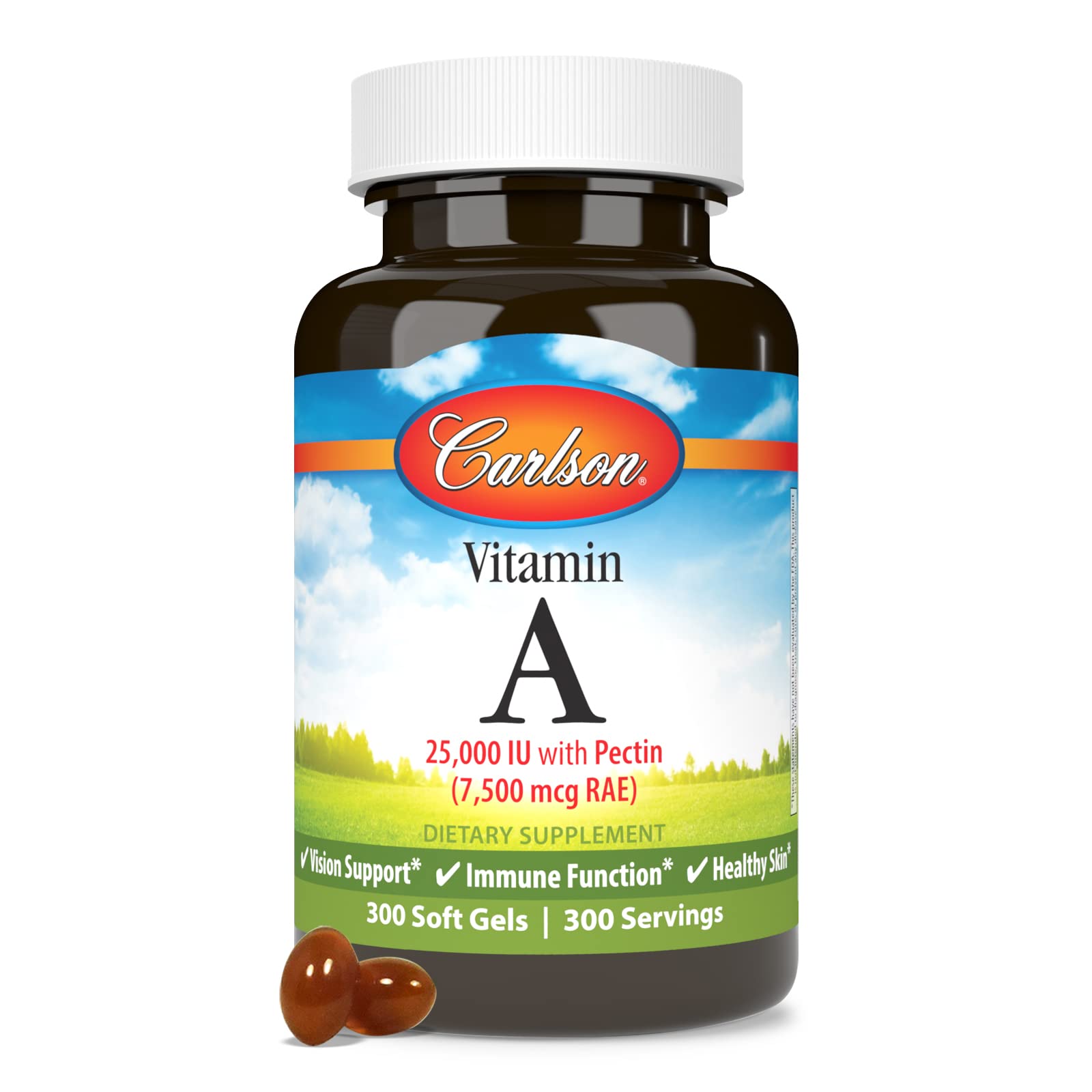 Night vision support vitamin A Carlson label