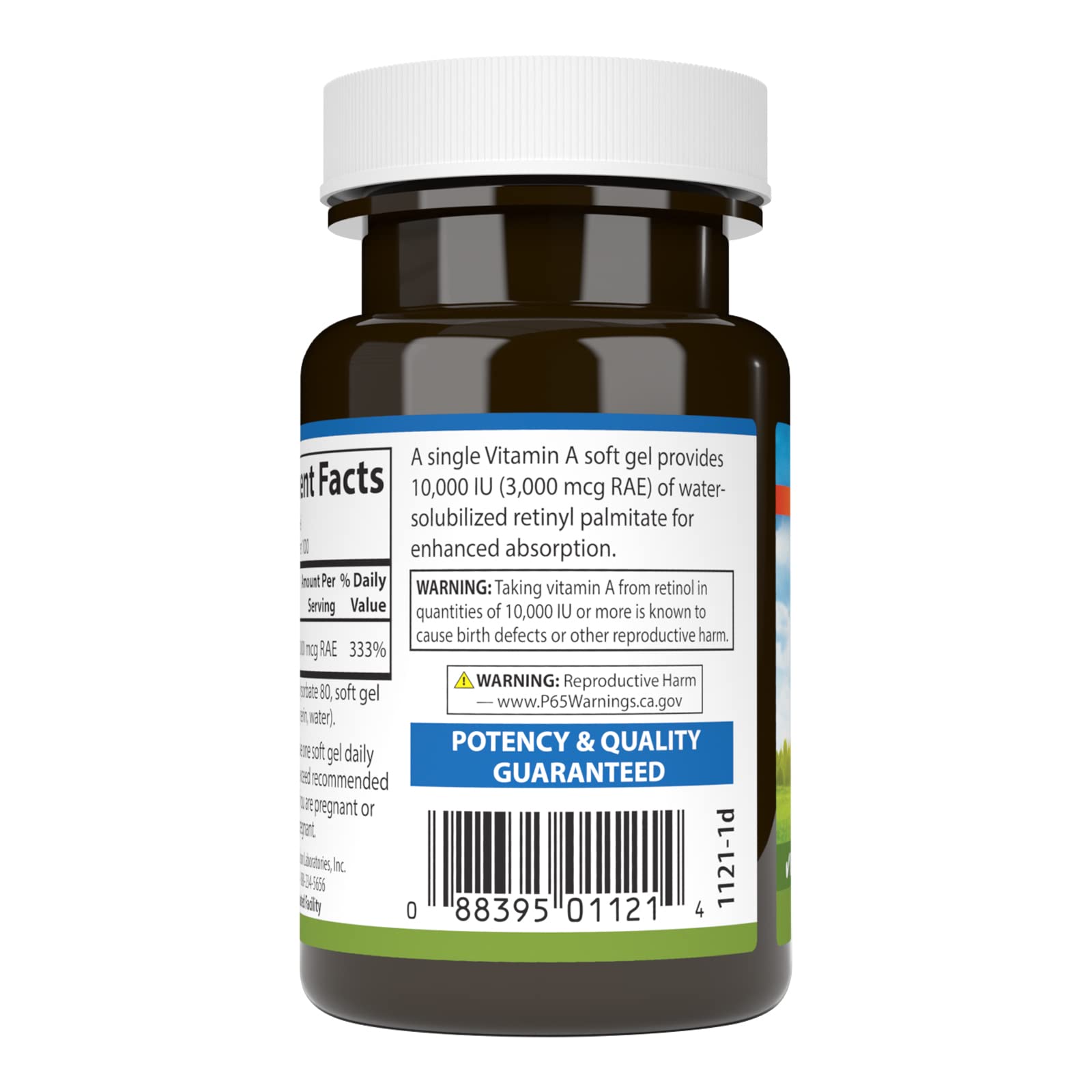 Vision health product packaging highlighting Carlson Vitamin A Solubilized