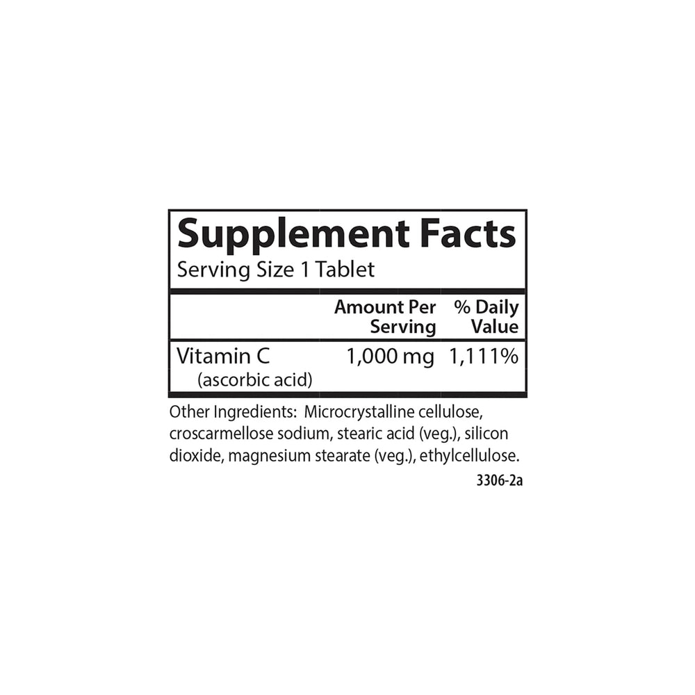 Vitamin C 1000 mg tablet supporting collagen growth