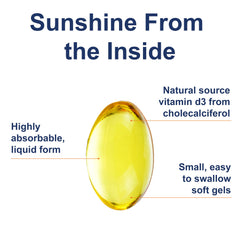 Close-up of Carlson Vitamin D3 label showing 5000 IU per softgel