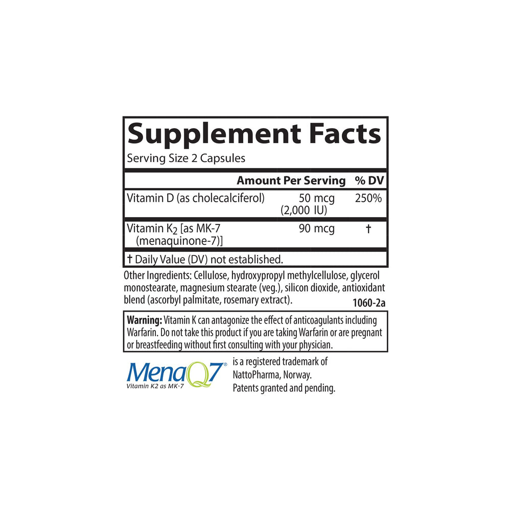 Close-up of vitamin D3 dosage on label (50 mcg / 2000 IU)