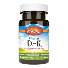 Carlson Vitamin D3 + K2 bottle front